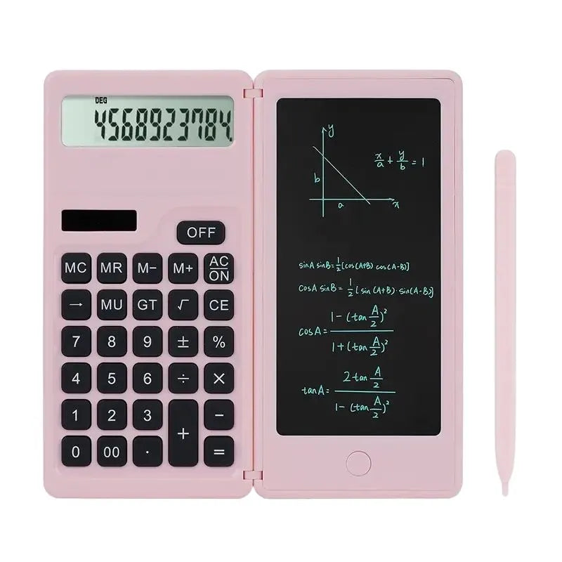 Calculator with integrated note-taking screen