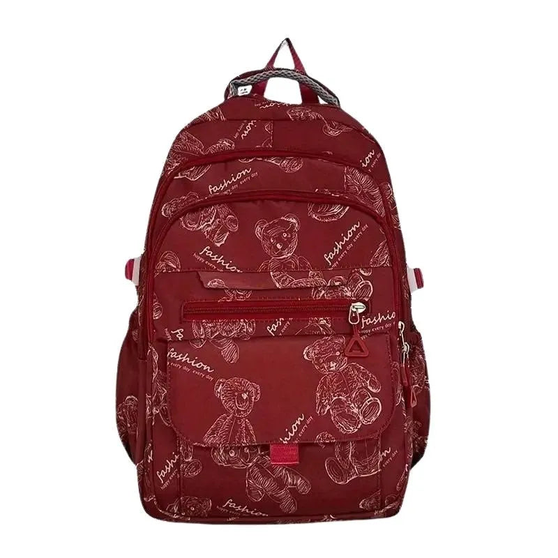 Chic Red Teddy Backpack