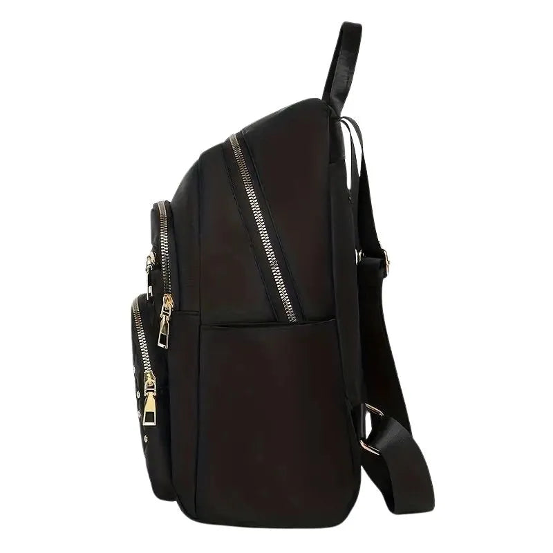 Quilted Black Backpack