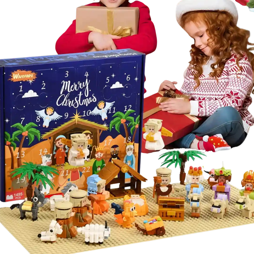Advent calendar nativity scene