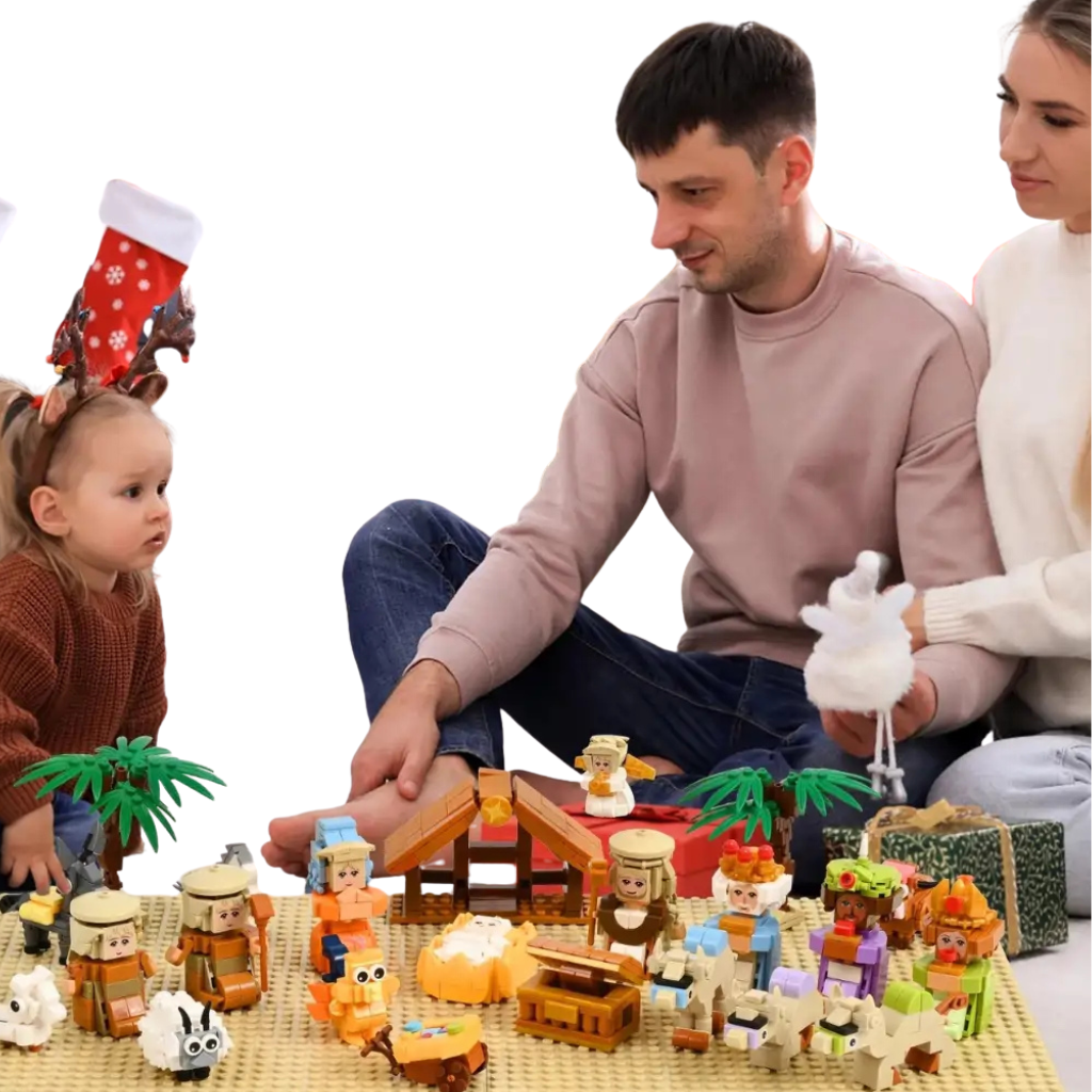 Advent calendar nativity scene